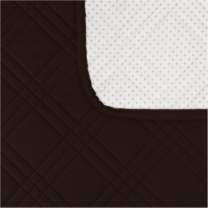 100% Waterproof Couch Cover for Dogs, Anti-Slip Washable Sofa Cover with Elastic Straps & Side Pockets, Durable Furniture Protector for Kids, Pets & Dogs (Armchair 23", Chocolate)