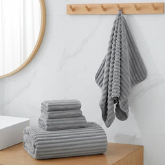 2 Piece Bath Sheets, 40"x80" Microfiber Bath Towels, Grey | Extra-large size, Quick dry, Highly Absorbent, Lint Free .shower towels for bathroom gym spa .Big and Tall users