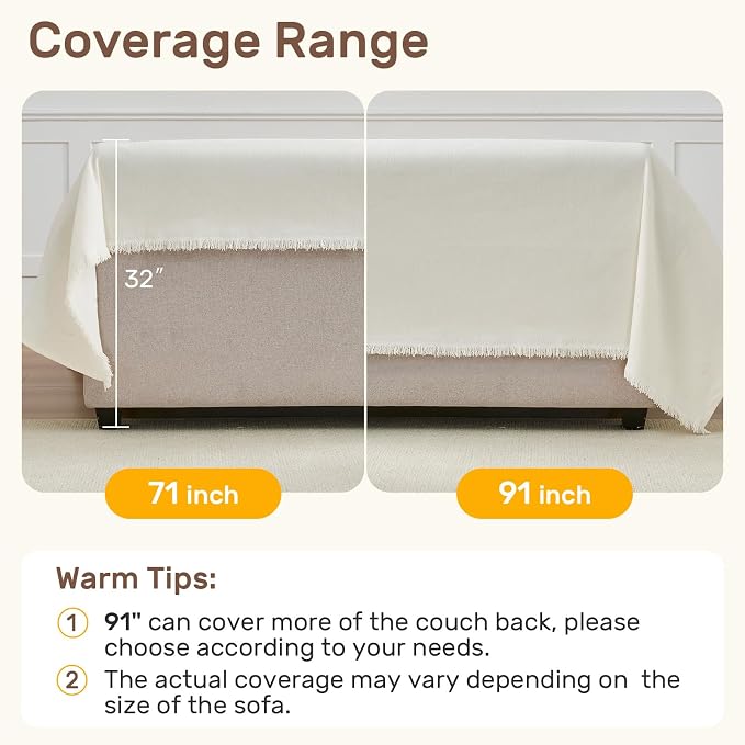 2 Pieces Sectional Couch Covers L Shaped Cover XL Cream White | Thick Washable Fabric for L Shaped Sectional Sofa, Anti-Pet Hair, Stain & Wear Resistant, Easy Care & Installation