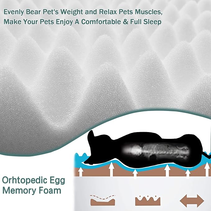 30 inch Dog Crate Bed Kennel Mat Indoor Cage Pad Medium Small Flat Thin Memory Foam Doggy Beds Washable Anti Slip Brown Puppy Sleeping Mat