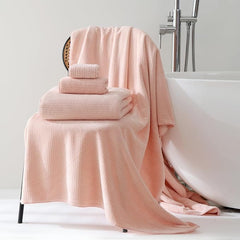 30x60 Inches Extra Large Bath Towels Set Super Soft Absorbent Luxury Microfiber Towels for Bathroom (Pink, 6PCS)