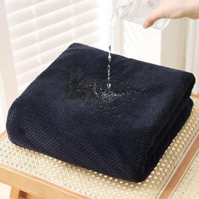 30x60 Inches Extra Large Bath Towels Set Super Soft Absorbent Luxury Microfiber Towels for Bathroom (Black, 6PCS)