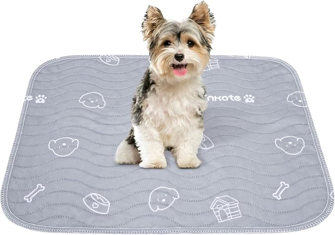 2 Pack Puppy Pee Pads Heavy Absorbency Washable for Dogs, Reusable Pee Pads | Non-Slip Waterproof Pet Training Pads for Puppy Playpen, Crate, Whelping Box, 18"x24"