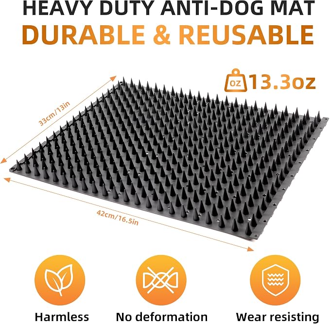 3 Pack Scat Mats for Dogs – Heavy Duty Solid PP Pet Deterrent Mats to Keep Dogs Off Couch & Furniture – Durable for Indoor & Outdoor Use