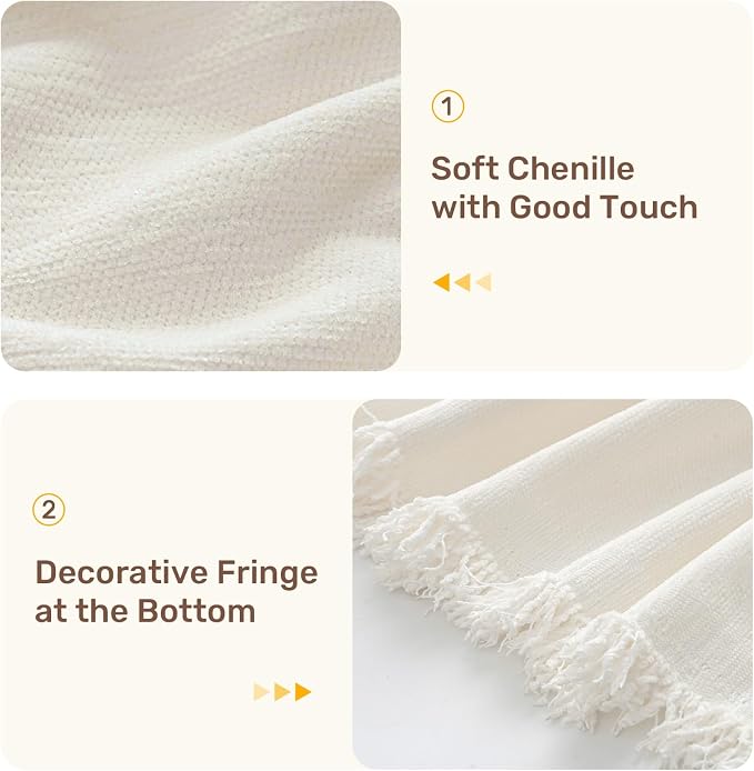 2 Pieces Sectional Couch Covers L Shaped Cover L Cream White | Thick Washable Fabric for L Shaped Sectional Sofa, Anti-Pet Hair, Stain & Wear Resistant, Easy Care & Installation