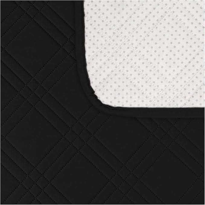 100% Waterproof Couch Cover for Dogs, Anti-Slip Washable Sofa Cover with Elastic Straps & Side Pockets, Durable Furniture Protector for Kids & Pets (Loveseat 46", Black)
