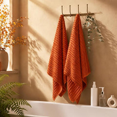 2 Piece Bath Sheets, 40"x80" Bath Towels, Burnt Orange | Extra-large size, Quick dry, Highly Absorbent, Lint Free .shower towels for bathroom gym spa .Big and Tall users