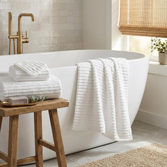 3 Pack Bath Towel Set, 40"x80" Oversized Bath Sheet, White | Ultra Soft Microfiber, Lint Free, Quick Dry, Highly Absorbent, Full Body Coverage, 1 Bath Sheet, 1 Hand Towel, 1 Washcloth