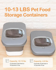 10-13 Lbs Dog Food Storage Container,Collapsible Dog Food Container | Pet Food Storage Container with Airtight Lid,Pet Food Scoop,Cat Food Storage Dry Food for Dog,Cat and Other Pets