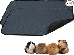 2 Pack Guinea Pig Cage Liners - Washable Guinea Pig Pee Pads, Waterproof Reusable & Anti Slip Guinea Pig Bedding Fast and Super Absorbent Pee Pad for Small Animals Rabbit Hamster Rat