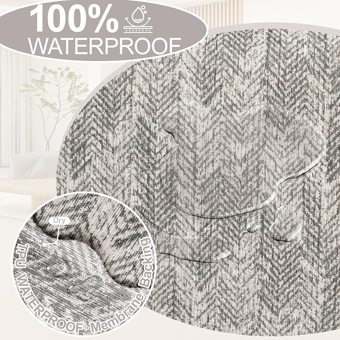 1OO% Waterproof Sectional Couch Covers for Dogs L Shaped Corner Sofa Cover Washable Chenille Sofa Slipcovers Blanket Modern Jacquard Pet Furniture Protector (91"x276", Gray Wave)