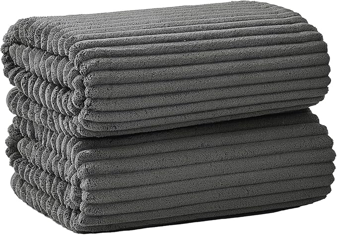 2 Piece Bath Sheets, 40"x80" Bath Towels, Charcoal Gray | Extra-large size, Quick dry, Highly Absorbent, Lint Free .shower towels for bathroom gym spa .Big and Tall users