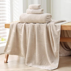 30x60 Inches Extra Large Bath Towels Set Super Soft Absorbent Luxury Microfiber Towels for Bathroom (Beige,3PCS) (Pack of 2)