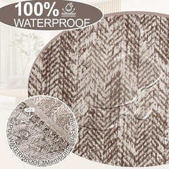 1OO% Waterproof Sectional Couch Covers for Dogs L Shaped Corner Sofa Cover Washable Chenille Sofa Slipcovers Blanket Modern Jacquard Pet Furniture Protector (91"x276", Coffee Wave)