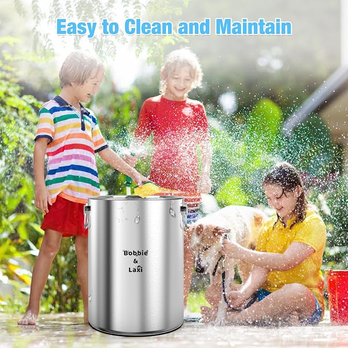 25 Lbs Large Stainless Steel Dog Food Storage Container with Lids Airtight to Keep Food Fresh, Metal Pet Food Bin Claw Handle Easy Clean & Use for Big Dog Multiple Pet, Long-Lasting Cat Food Storage