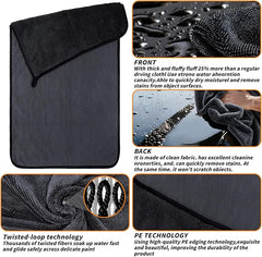 12 Pack Microfiber Car Towels, 24" x 16" Microfiber Cleaning Cloths 600 GSM | Thick Soft, Highly Absorbent, Quick Drying, Scratch-Free Detailing, Buffing, Polishing, Waxing for Cars Truck SUV RV Boat