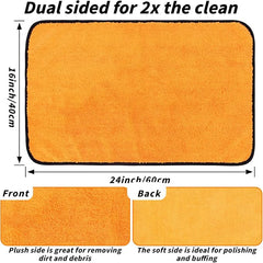 20 Pack Microfiber Car Drying Towel, 24 x 16 Inch Car Microfiber Cleaning Towels Bulk, Lint-Free, Quick Drying, Dual-Sided Detailing Buffing Polishing Waxing Soft Towels for SUV, Truck and Boats
