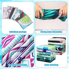 12 Pcs Oversized Microfiber Beach Towels Set 30 x 60 Extra Large Fiber Swim Pool Towel Absorbent Bath Blanket for Travel Vacation Accessories Gift Spa Soft Lightweight(Hawaii)