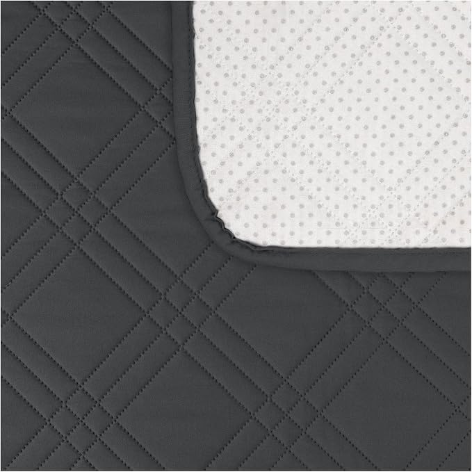 100% Waterproof Couch Cover for Dogs, Washable Anti-Slip Sofa Cover with Elastic Straps & Side Pockets, Quilted Furniture Protector for Kids & Pets (Oversize Sofa 78", Blackishgray)