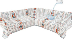 1OO% Waterproof Sectional Couch Covers for Dogs L Shaped Corner Sofa Cover Washable Chenille Sofa Slipcovers Blanket Modern Jacquard Pet Furniture Protector (91"x276", Boho Light Blue)