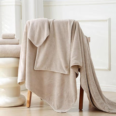 30x60 Inches Extra Large Bath Towels Set Super Soft Absorbent Luxury Microfiber Towels for Bathroom (Beige,3PCS)