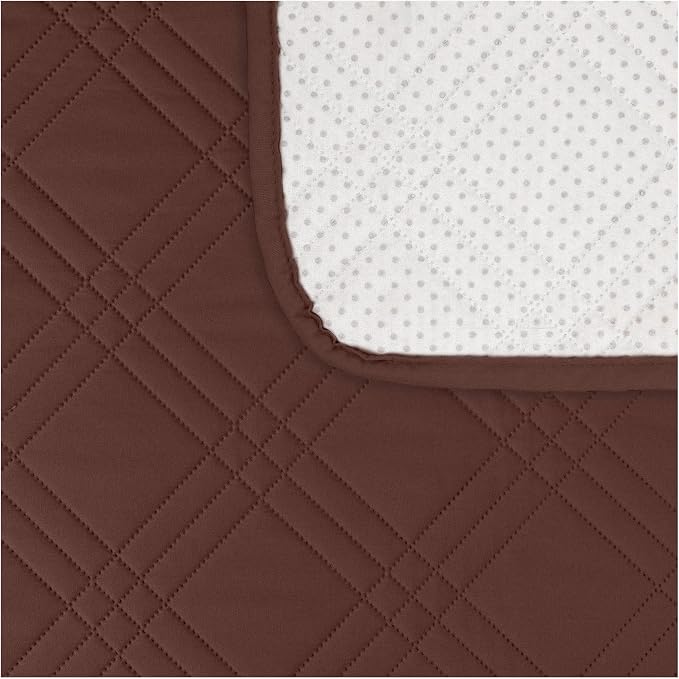 100% Waterproof Couch Cover for Dogs, Washable Anti-Slip Sofa Cover with Elastic Straps & Side Pockets, Quilted Furniture Protector for Kids & Pets (3 Cushion 68", Coffee)