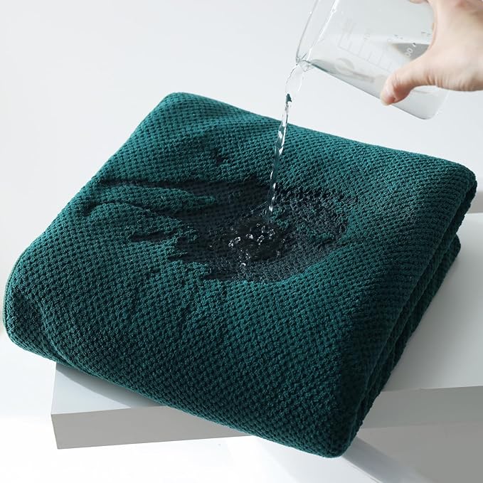 30x60 Inches Extra Large Bath Towels Set Super Soft Absorbent Luxury Microfiber Towels for Bathroom (Dark Green, 6PCS)