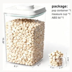 3-5 Lbs Dog Cat Treat Container Pop Pet Food Storage Container with Scoop | Dog Food Storage Bin Canister with Pop Up Lid Airtight Stackable BPA-Free Pet Treat Containers for Kibble & Treats 4.2qt
