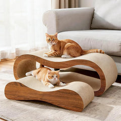 2 in 1 Cat Scratcher for Indoor Cats, Large Cardboard Cat Scratcher, 100% Recyclable&Reversible Scratching Pads Prevents Furniture Damage