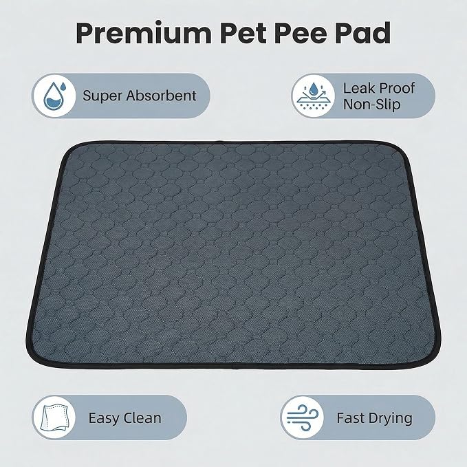 2 pcs Guinea Pig Cage Liners - Washable Guinea Pig Pee Pads, Waterproof Reusable & Anti Slip Guinea Pig Bedding Fast and Super Absorbent Pee Pad for Small Animals Rabbit Hamster Rat