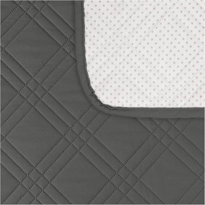 100% Waterproof Couch Cover for Dogs, Washable Anti-Slip Sofa Cover with Elastic Straps & Side Pockets, Quilted Furniture Protector for Kids & Pets (Oversize Sofa 78", Dark Grey)