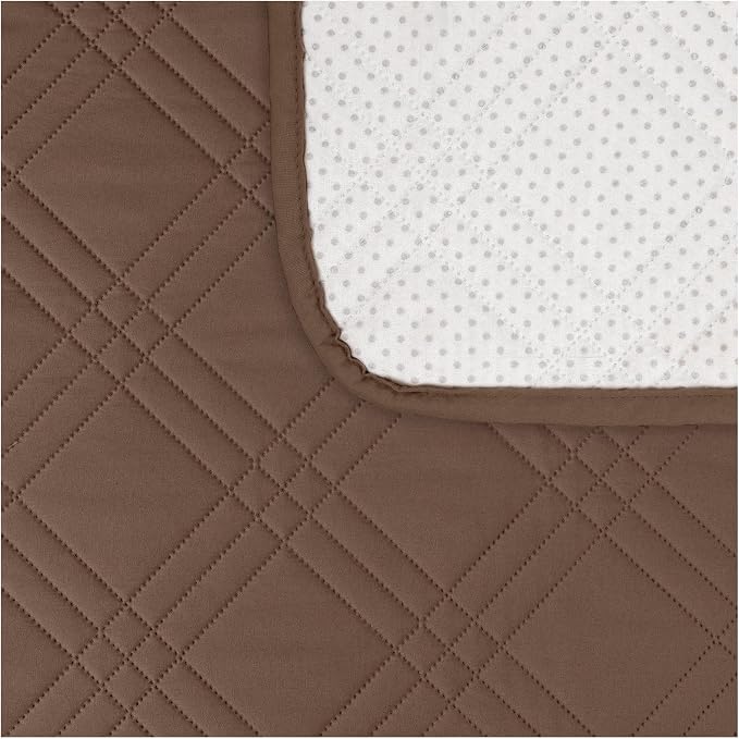 100% Waterproof Couch Cover for Dogs, Anti-Slip Washable Sofa Cover with Elastic Straps & Side Pockets, Durable Furniture Protector for Kids, Pets & Dogs (Armchair 23", Darkbrown)