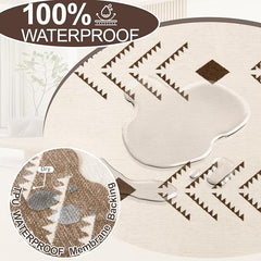 1OO% Waterproof Sectional Couch Covers for Dogs L Shaped Corner Sofa Cover Washable Chenille Sofa Slipcovers Blanket Modern Jacquard Pet Furniture Protector (91"x252", Boho Brown Cream)