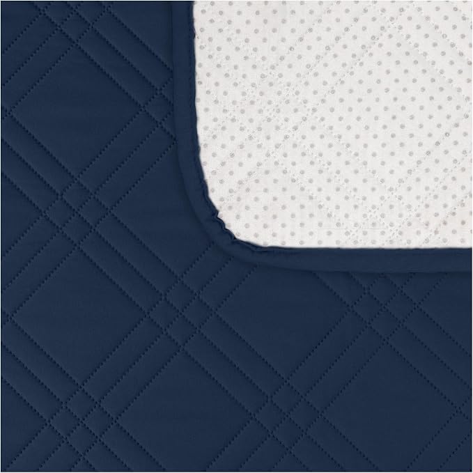 100% Waterproof Couch Cover for Dogs, Anti-Slip Washable Sofa Cover with Elastic Straps & Side Pockets, Durable Furniture Protector for Kids & Pets (Loveseat 46", Navyblue)