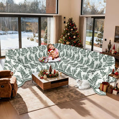 1OO% Waterproof Sectional Couch Covers for Dogs L Shaped Corner Sofa Cover Washable Chenille Sofa Slipcovers Blanket Modern Jacquard Pet Furniture Protector (91"x276", Sage Green)