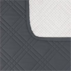 100% Waterproof Couch Cover for Dogs, Washable Anti-Slip Sofa Cover with Elastic Straps & Side Pockets, Quilted Furniture Protector for Kids & Pets (3 Cushion 68", Grey)