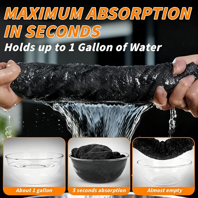 12 Pack Microfiber Car Towels, 24" x 16" Microfiber Cleaning Cloths 600 GSM | Thick Soft, Highly Absorbent, Quick Drying, Scratch-Free Detailing, Buffing, Polishing, Waxing for Cars Truck SUV RV Boat