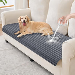 100% Waterproof Couch Covers for Dogs, 35"×82" Washable Couch Cover, Non Slip Sectional Couch Covers for 3 Cushion Sofa Cover Pet Friendly, Cat and Dog Couch Bed Cover- Dark Gray