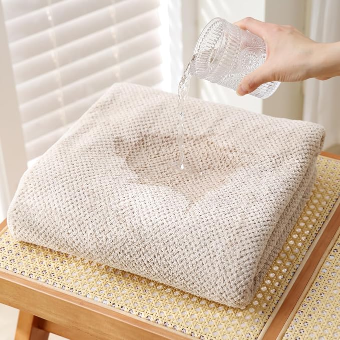 30x60 Inches Extra Large Bath Towels Set Super Soft Absorbent Luxury Microfiber Towels for Bathroom (Beige,3PCS)