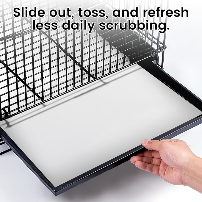 23.6x16.9in Bird Cage Liners - 200 Sheets Pre-cut Disposable Cage Tray Liners, High Absorbent Non-Woven Pads for Parrots, Cockatiels and Small Animals