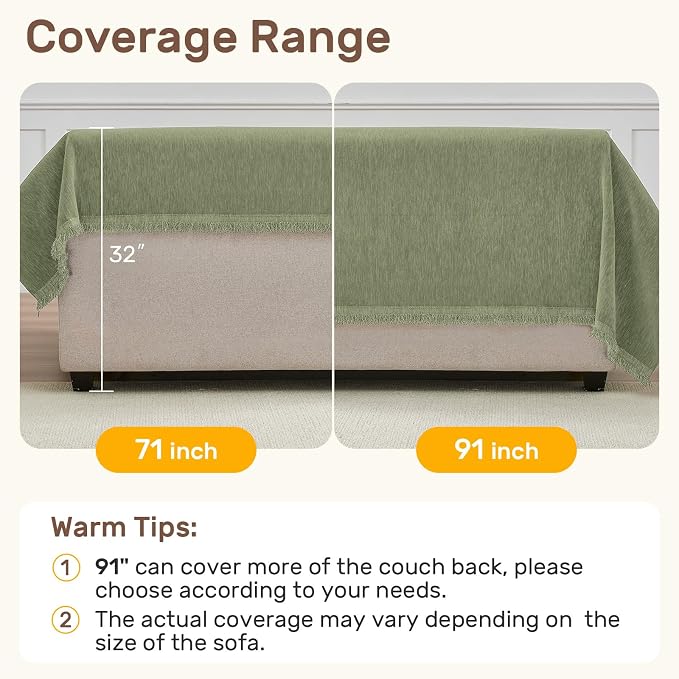 2 Pieces Sectional Couch Covers L Shaped Cover XL Light Sage | Thick Washable Fabric for L Shaped Sectional Sofa, Anti-Pet Hair, Stain & Wear Resistant, Easy Care & Installation