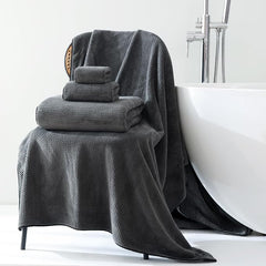 30x60 Inches Extra Large Bath Towels Set Super Soft Absorbent Luxury Microfiber Towels for Bathroom (Charcoal Grey, 6PCS)