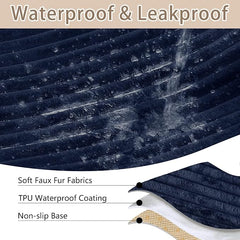 100% Waterproof Couch Covers for Dogs, 35"×59" Washable Couch Cover, Non Slip Sectional Couch Covers for 3 Cushion Sofa Cover Pet Friendly, Cat and Dog Couch Bed Cover-Navy Blue