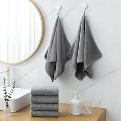 18 Piece Microfiber Bath Towels Set - 6 Bath Sheets,6 Hand Towels And 6 Washcloths,Soft Family Towels,Highly Absorbent Bathroom Towel,Quick Dry Shower Towel Luxury Towels For Hotel Spa Dorm-Dark Gray
