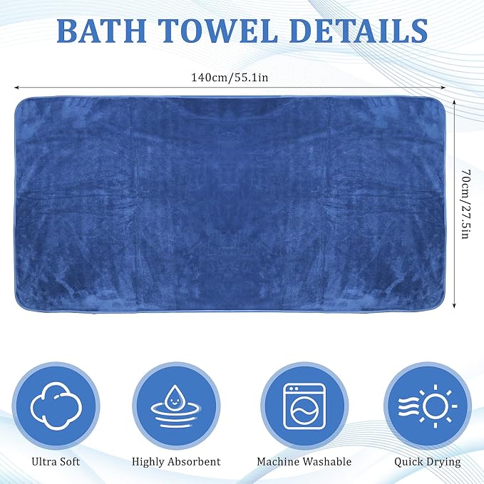 10 Pack Bath Towels Set, Soft Microfiber Towel 27.5 x 55 Inches | Lightweight, Quick Dry, Highly Absorbent Towels for Bathroom, Shower & Beach(Multicolor)
