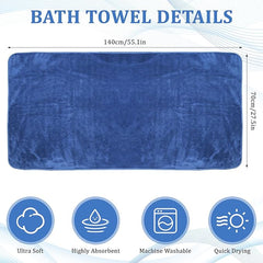 10 Pack Bath Towels Set, Soft Microfiber Towel 27.5 x 55 Inches | Lightweight, Quick Dry, Highly Absorbent Towels for Bathroom, Shower & Beach(Multicolor)