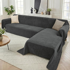 2 Pieces Sectional Couch Covers L Shaped Cover XL Charcoal Gray | Thick Washable Fabric for L Shaped Sectional Sofa, Anti-Pet Hair, Stain & Wear Resistant, Easy Care & Installation