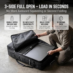 30" Dog Cage Storage Bag, Heavy Duty Waterproof 1680D Oxford & Shockproof Pearl Cotton DogCrate Carry Bag, 3-Side Open Dog Fence Carrying Bag,for Foldable Wire Crates Pet Playpen Outdoor RV Travel