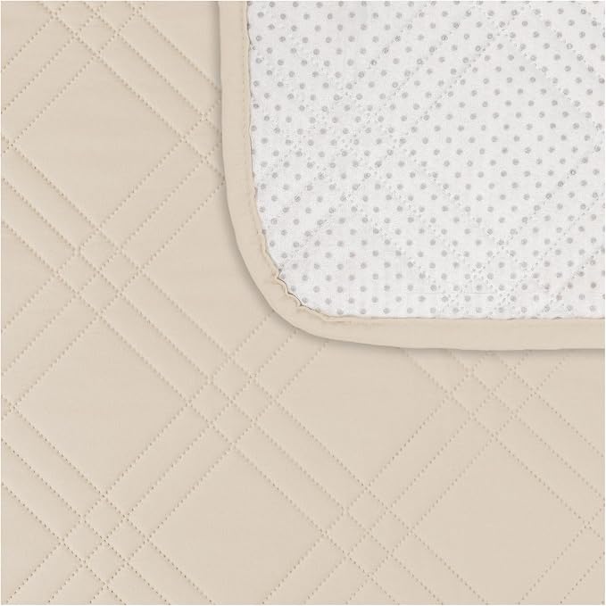 100% Waterproof Couch Cover for Dogs, Washable Anti-Slip Sofa Cover with Elastic Straps & Side Pockets, Quilted Furniture Protector for Kids & Pets (3 Cushion 68", Beige)