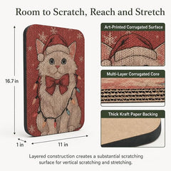 2 Pack Cat Wall Scratcher, Art Cat Scratching Board for Cats | Wall Mounted Cat Scratch Pad, Water-Based Ink, Hook&Loop Strips, Floor or Wall Use, 16.7x11x1 Inch, Storybook Cat
